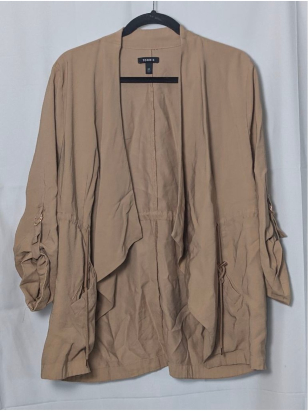 Torrid Tan Open Front Jacket Size 00
